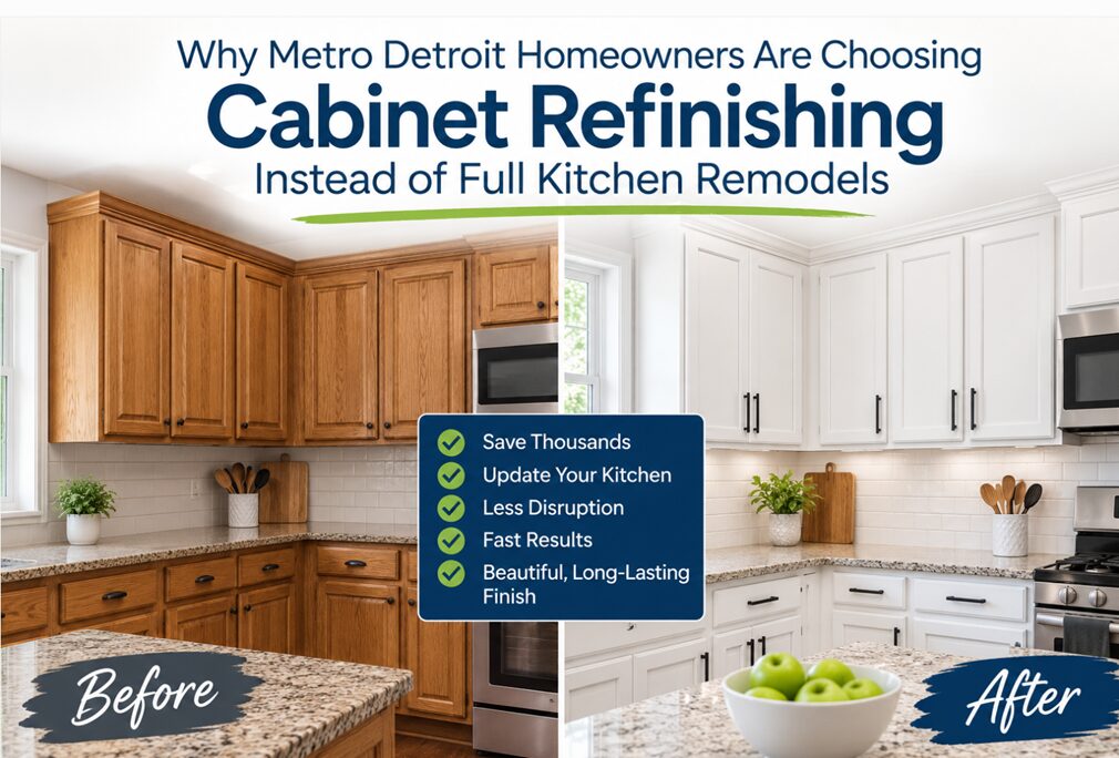 Why Metro Detroit Homeowners Are Choosing Cabinet Refinishing Over Remodel